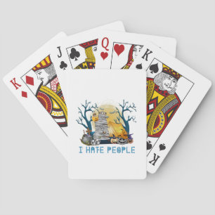 Camper Gift   Hiking In Halloween Birthday Poker Cards