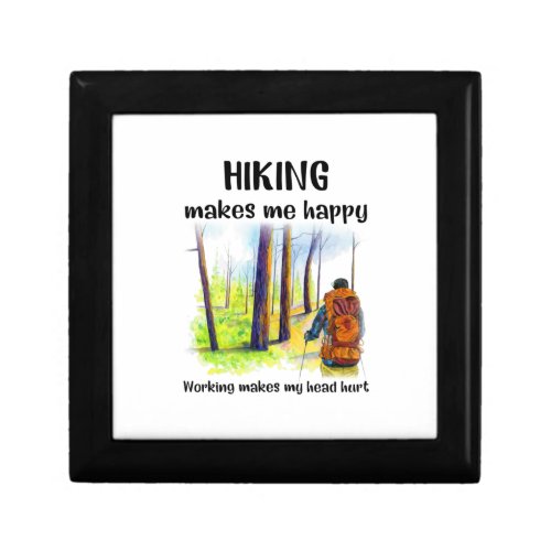 Camper Gift  Hiking Makes Me Happy Birthday Gift Box