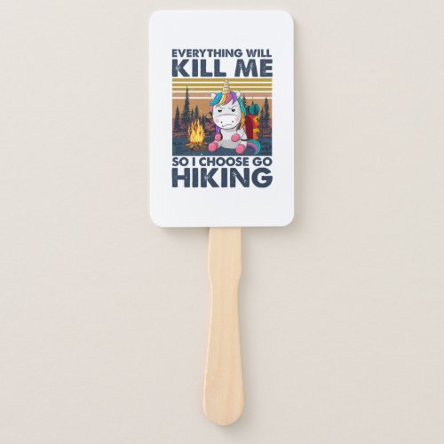 Camper Gift  I Choose Go Hiking Birthday Hand Fan