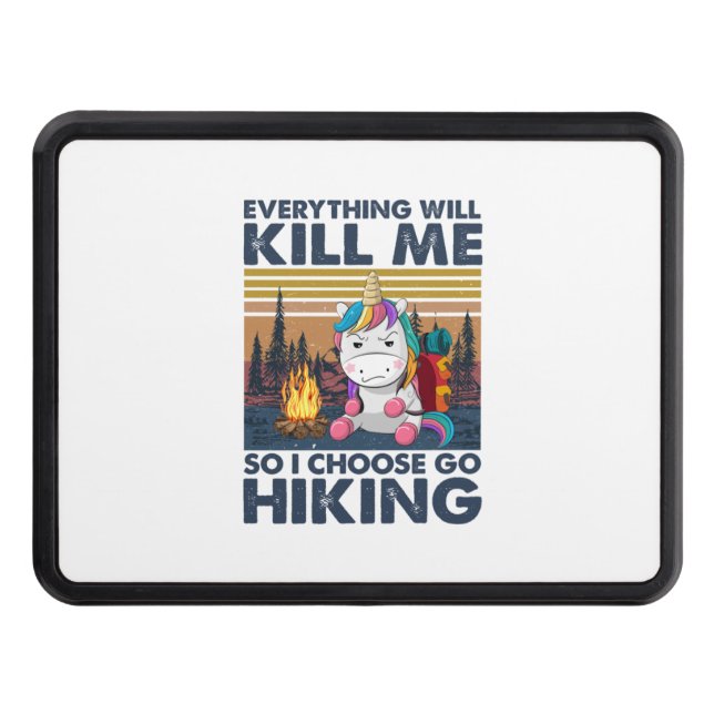 Camper Gift | I Choose Go Hiking Birthday Hitch Cover (Front)