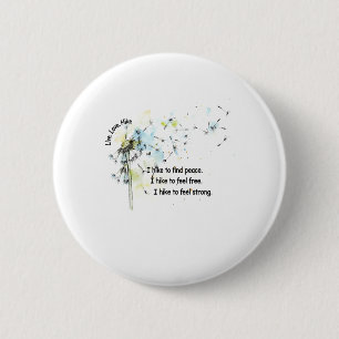 Camper Gift   I Hike To Find Peace Birthday Button