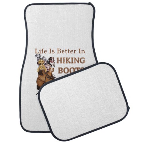 Camper Gift  Life Is Better In Hiking Boots Dog Car Floor Mat