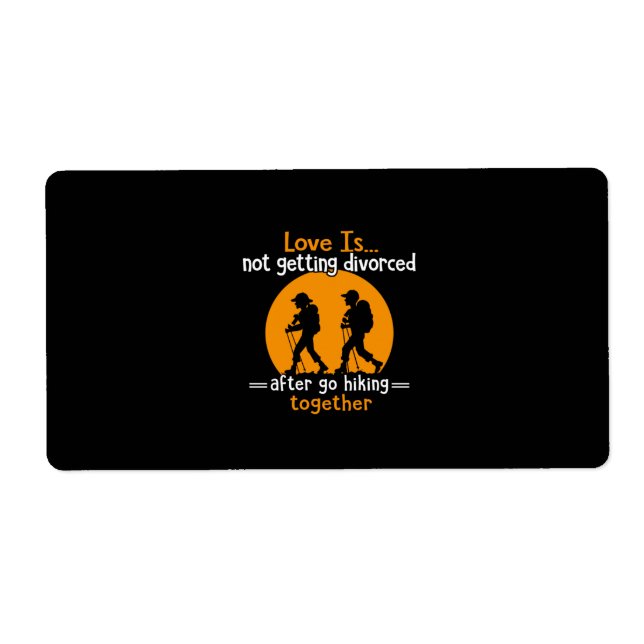 Camper Gift | Love Is Not Getting Devorced Xmas Label (Front)