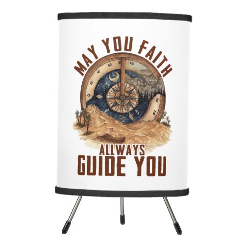 Camper Gift  May You Faith Allways Guild You Xmas Tripod Lamp