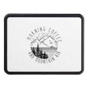 Camper Gift Morning Coffee And Mountain Air Xmas Hitch Cover