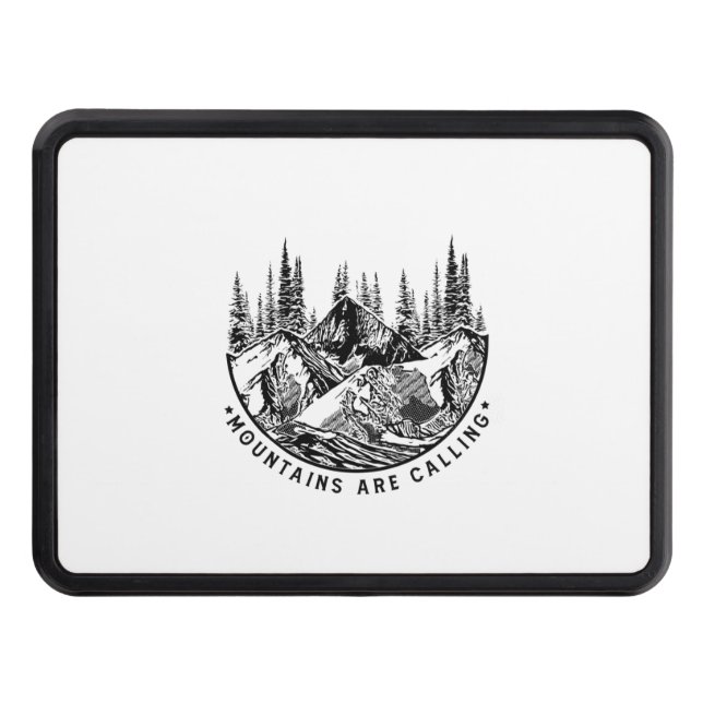 Camper Gift | Mountains Are Calling Birthday Hitch Cover (Front)