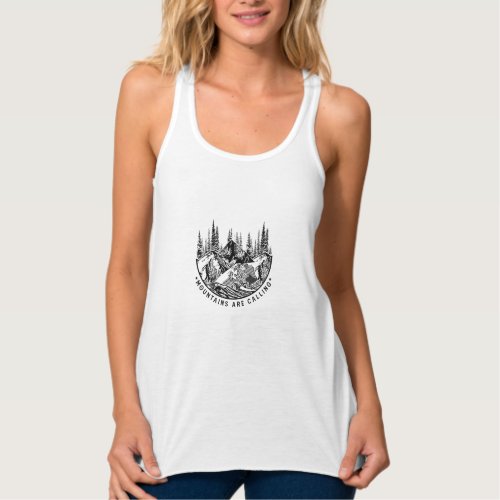 Camper Gift  Mountains Are Calling Birthday Tank Top