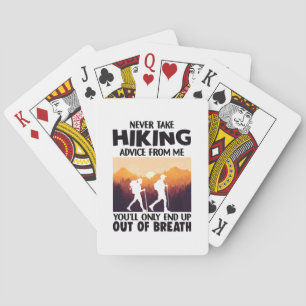 Camper Gift   Never Take Hiking Advice From Me Poker Cards