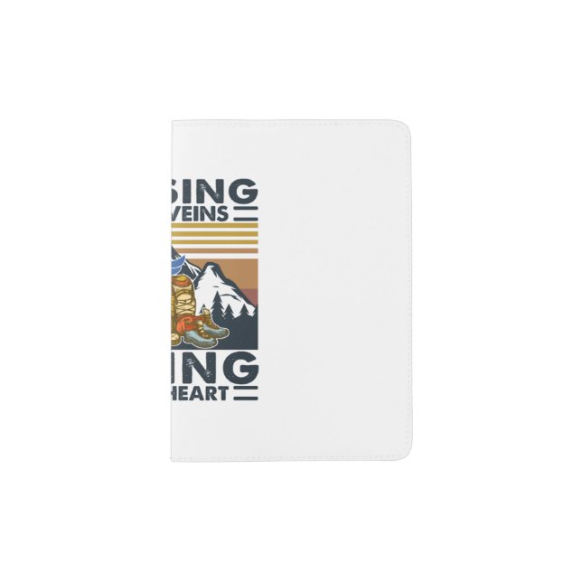 Camper Gift Nurisng In My Viens Hiking In My Heart Passport Holder (Front)