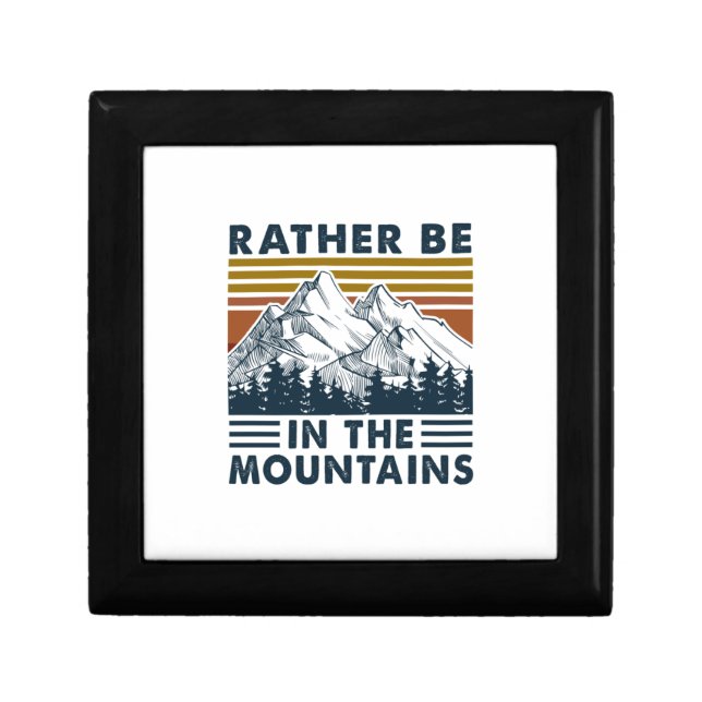 Camper Gift | Rather Be In The Mountains Birthday Gift Box (Front)