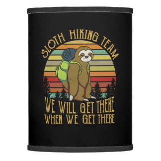 Camper Gift | Vintage Sloth Hiking Team Birthday Lamp Shade