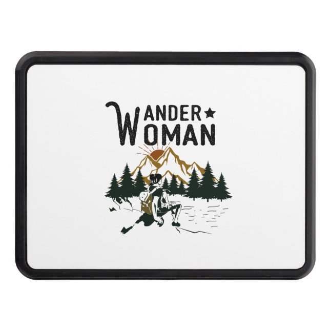 Camper Gift | Wander Woman Birthday Hitch Cover (Front)