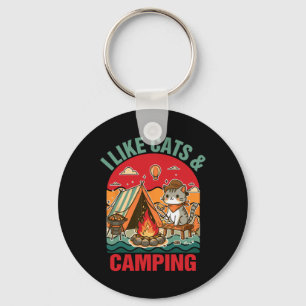 Camper Go Outdoor Cat Lover Cat Mom I Like Cats An Keychain