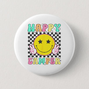 Camper Happy Summer Camp Camping For Men Women Kid Button