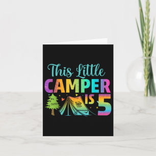 Camper Kids Birthday 5 Years Old Camping 5th B-day Card