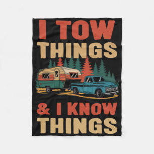Camper Life Humor For Dads Who Tow And Know Fleece Blanket