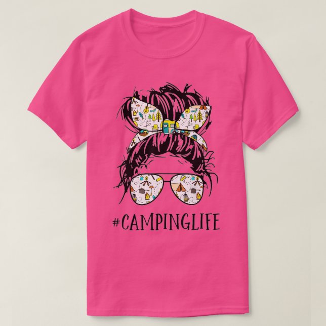 Camper Life Mom Camping Life Humor Skull Shirt For (Design Front)