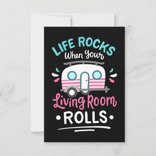 Camper Life Rocks When Your Living Room Rolls RSVP Card