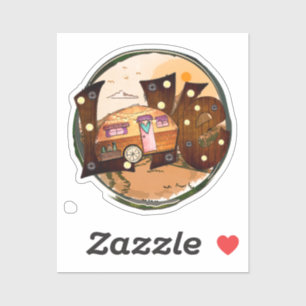Camper Love - Travel Vacation Road Trip Sticker