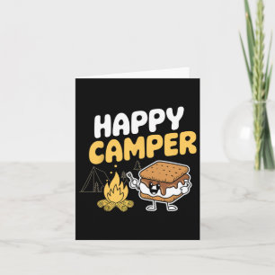 Camper Marshmallow Camping Smores Kawaii S'mores  Card