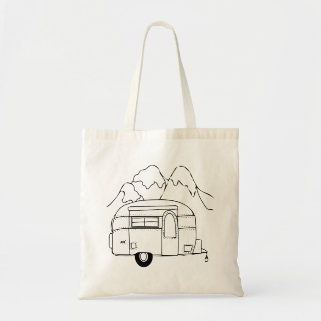 Camper Mountains Journey Explore Tote Bag (Front)