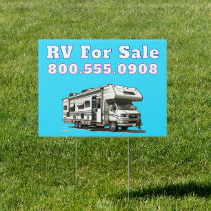Camper Photo Template For Sale Yard Sign