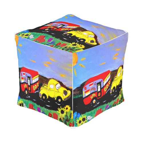 Camper pouf ottoman from my art