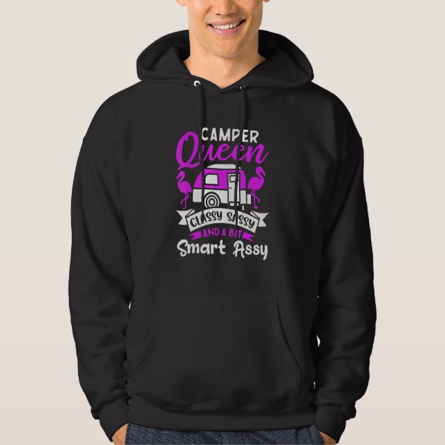 Camper Queen Classy Sassy And A Bit Smart Assy Cut Hoodie (Front)