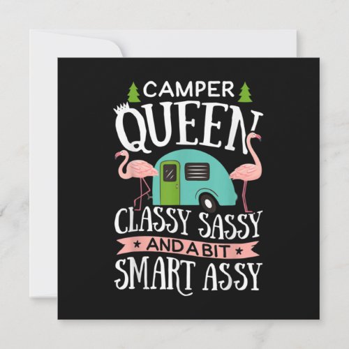 Camper Queen Classy Sassy Smart Assy Camping Invitation