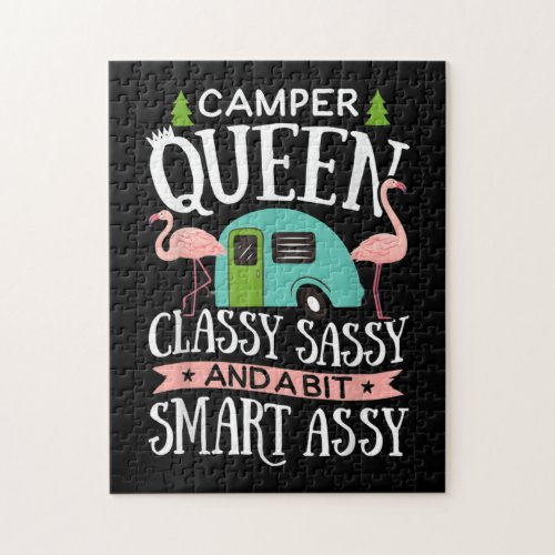 Camper Queen Classy Sassy Smart Assy Camping Jigsaw Puzzle