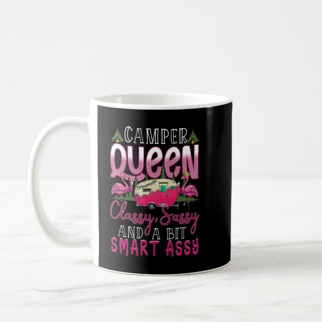 Camper Queen Classy Sassy Smart Assy Camping RV Gi Coffee Mug (Left)