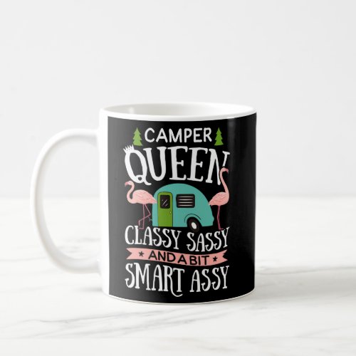 Camper Queen Classy Sassy Smart Camping Rv Coffee Mug