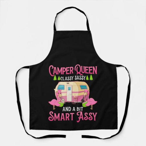 Camper Queen Classy Sassy Smart Funny Women Girls Apron