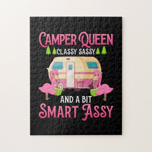 Camper Queen Classy Sassy Smart Funny Women Girls Jigsaw Puzzle