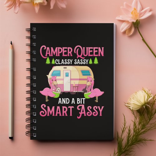 Camper Queen Classy Sassy Smart Funny Women Girls Notebook