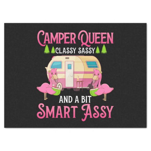 Camper Queen Classy Sassy Smart Funny Women Girls Tissue Paper