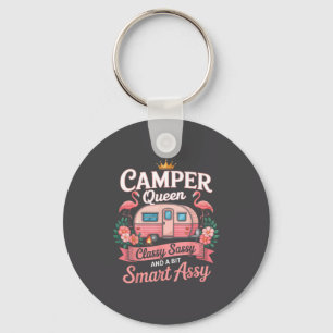 Camper Queen Cly Sy Smart Y Camng Rv Women  Keychain
