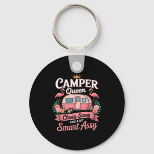 Camper Queen Cly Sy Smart Y Camping Rv Gifts Women Keychain