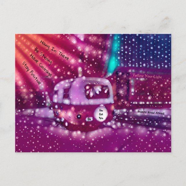 Camper Retro Hippie You Got This Inspirational Postcard (Front)