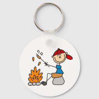 Camper Roasting Hot Dogs Tshirts and Gifts Keychain