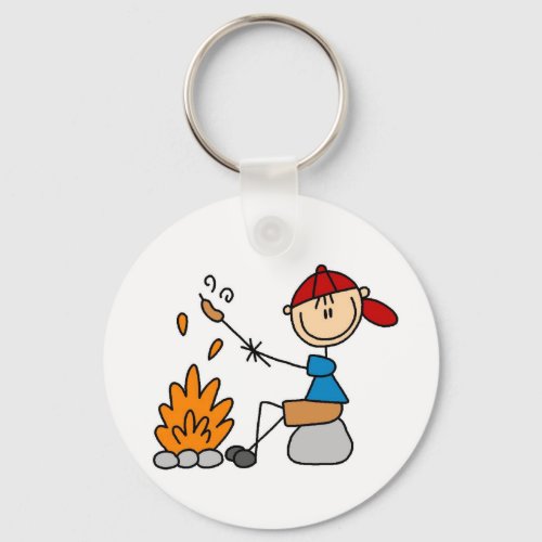 Camper Roasting Hot Dogs Tshirts and Gifts Keychain