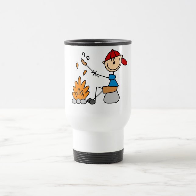 Camper Roasting Hot Dogs Tshirts and Gifts Travel Mug (Center)