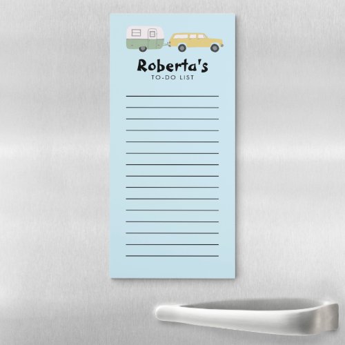 Camper RV Trailer Custom Grocery Shop To_DO List Magnetic Notepad