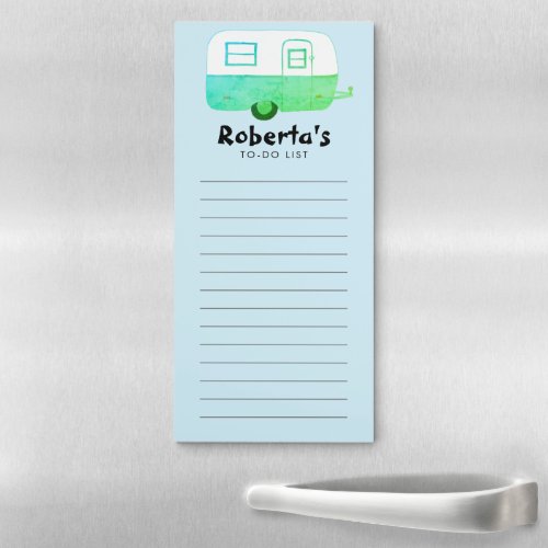 Camper RV Trailer Custom Grocery Shop To_DO List Magnetic Notepad
