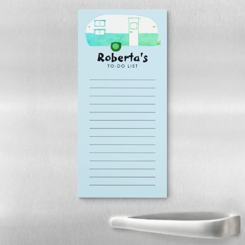 Camper RV Trailer Custom Grocery Shop To_DO List Magnetic Notepad