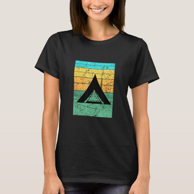 Camper Tent Retro Camping T-Shirt (Front)