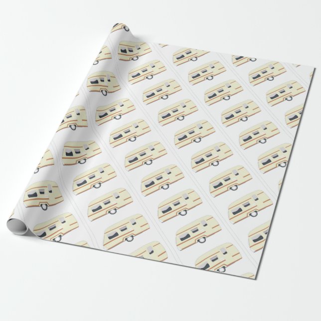 Camper Trailer Camping Van Wrapping Paper (Unrolled)