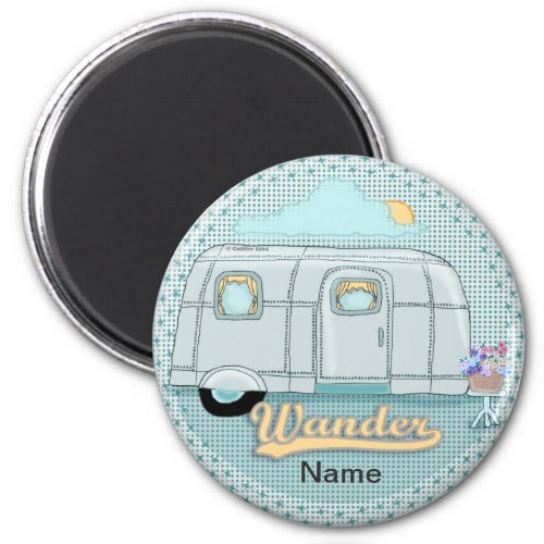 Camper Trailer custom name Magnet