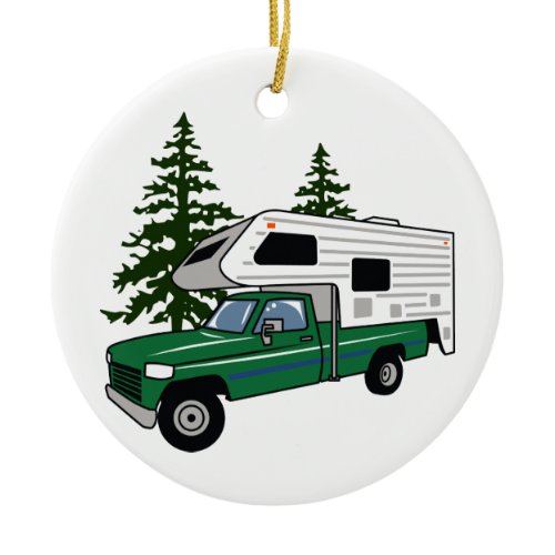 Camper Truck Ceramic Ornament