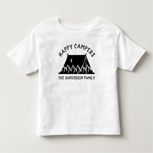 Camper Vacation Name Tent Family Camping Trip Toddler T_shirt
